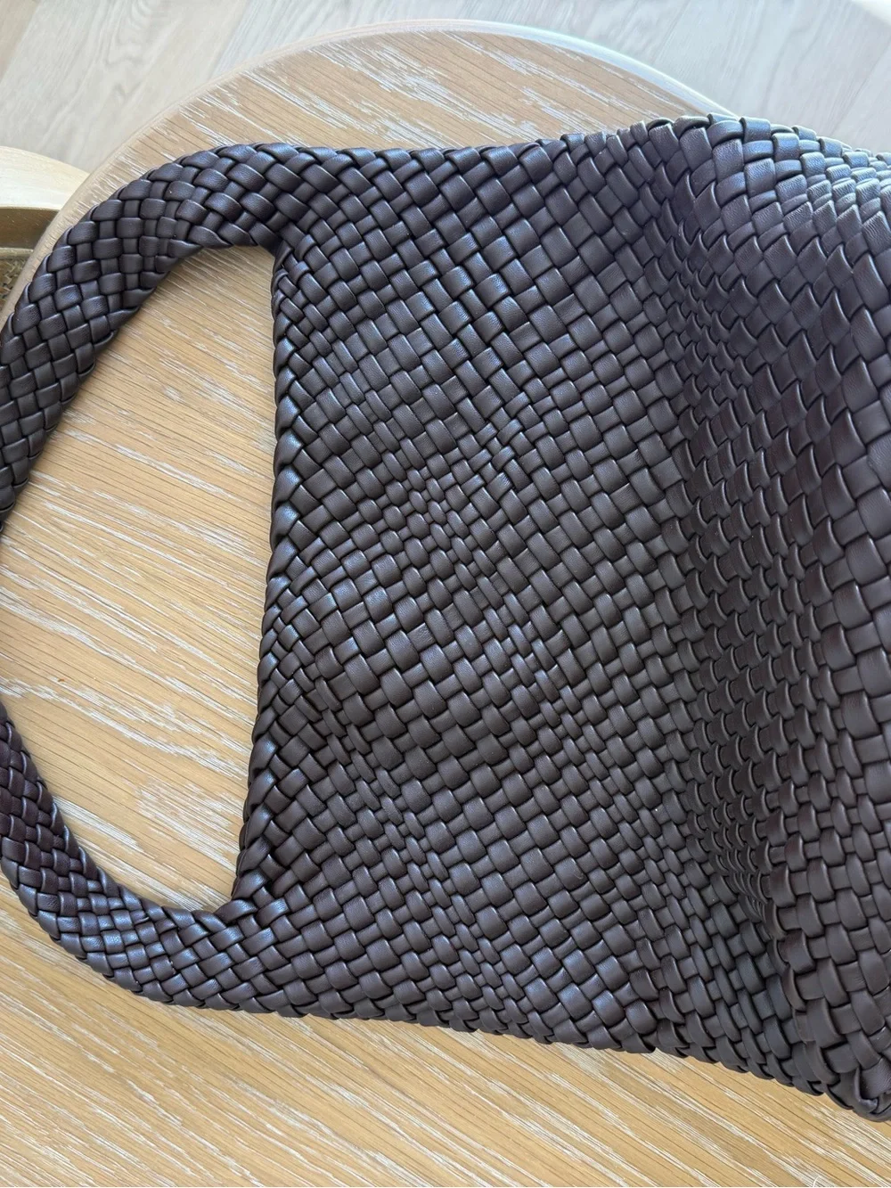 Melie Bianco Johanna Espresso Large Recycled Vegan Shoulder Bag